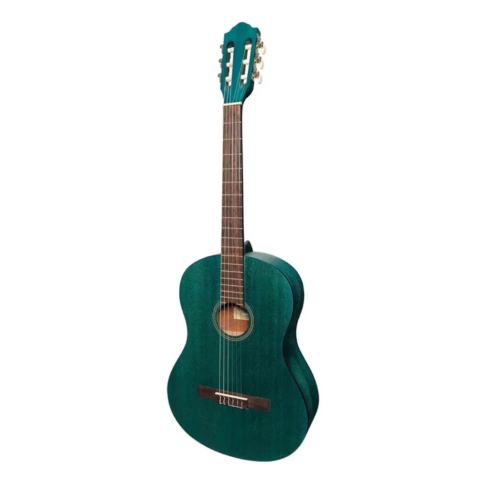Martinez ‘Slim Jim’ Full Size Student Classical Guitar with Built In Tuner (Teal Green)