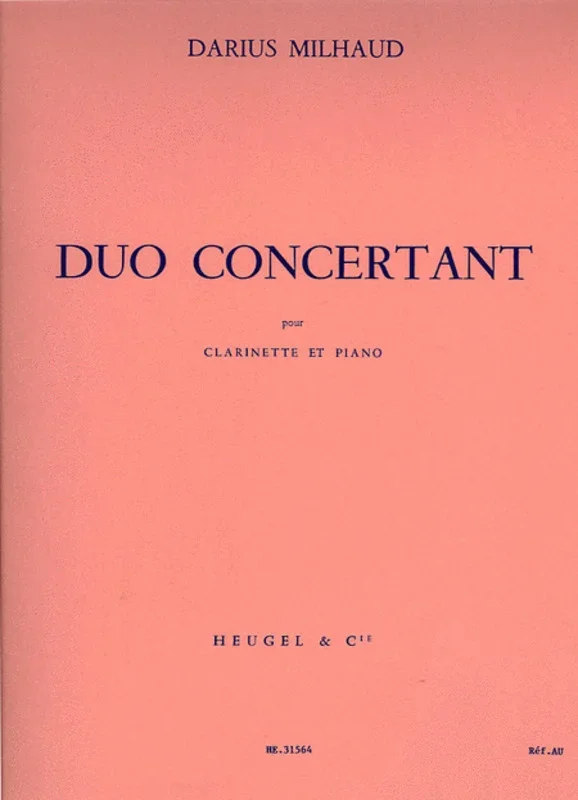 Martinu – Duo Concertant Clarinet/Piano (Softcover Book)