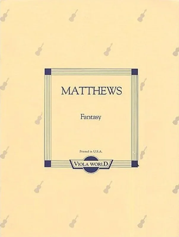 Matthews – Fantasy Viola/Piano (Softcover Book)