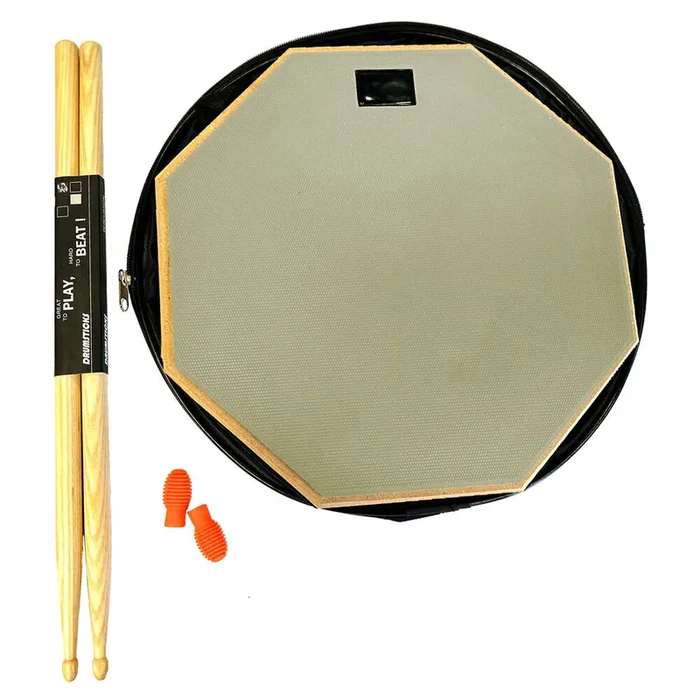 Maxtone 12″ Double-Sided Hexagonal Practice Pad Set