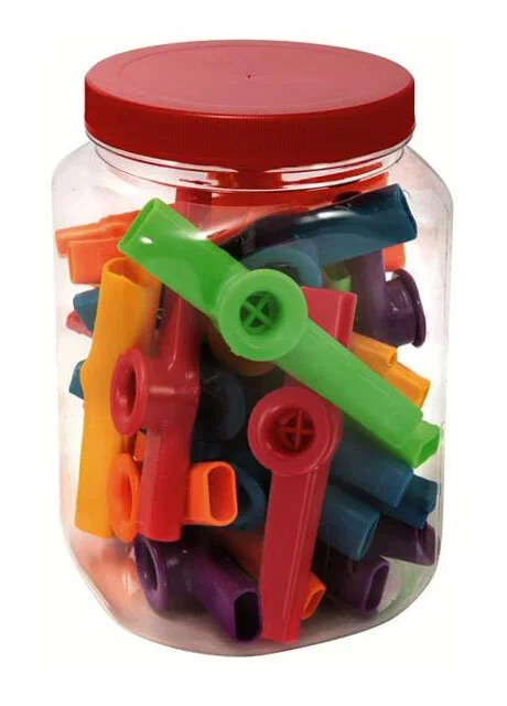 Maxtone Coloured Plastic Kazoo Counter Display (24pce)