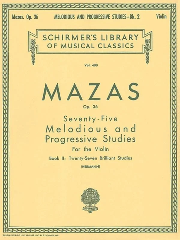 Mazas: 75 Studies, Op. 36 – Book 2: Etudes Brillantes