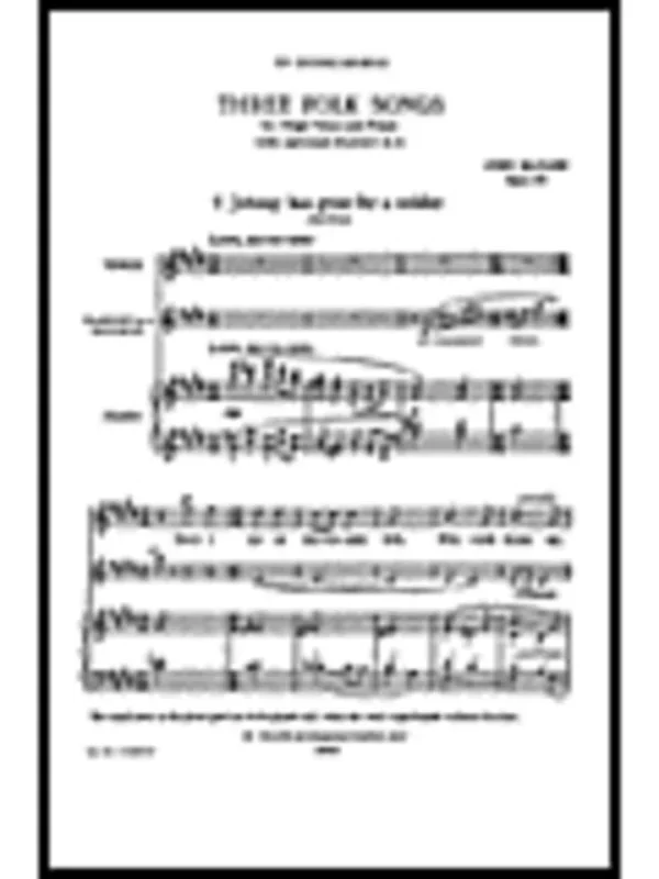 Mccabe 3 Folk Songs High Voice Cl/Piano(Ar