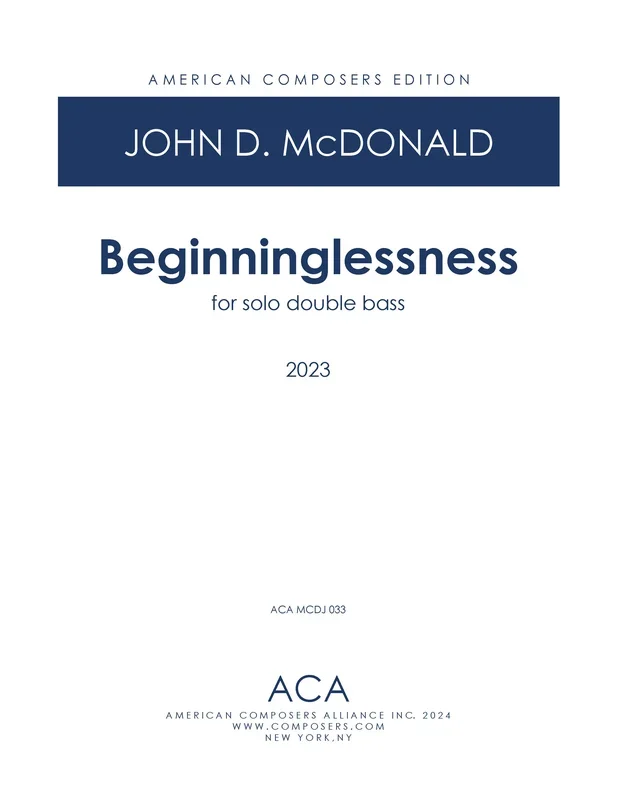 McDonald: Beginninglessness