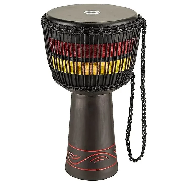 Meinl ADJ7-XL 13 ” Original African Style Rope Tuned Black Wood Djembe