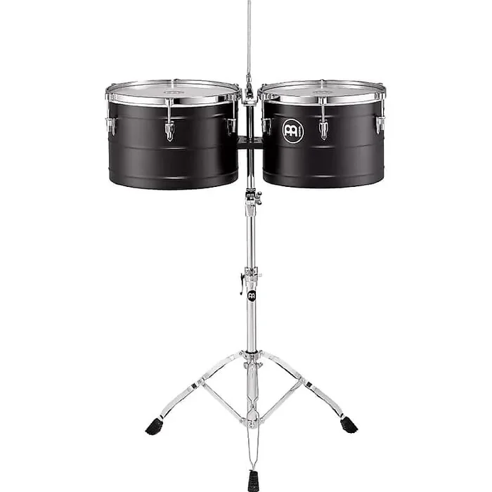 Meinl MTT1415BK Marathon Series 14 ” & 15 ” Turbo Steel Timbale Pair Set in Black Powder Coated Finish