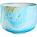 MEINL Sonic Energy 10in. Marble Crystal Singing Bowl, G4, 432 Hz, Throat Chakra Light Blue