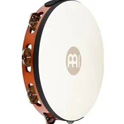 Meinl TAH1AB Traditional Goat-Skin Wood Tambourines, Steel Jingles