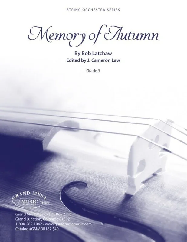 Memory Of Autumn So3 Score/Parts Book