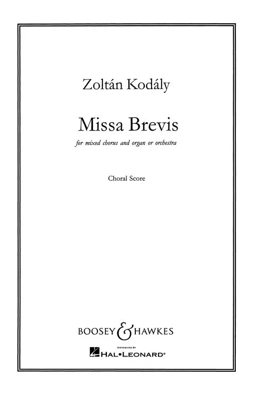 Missa Brevis Choral Score Chorus Parts Only Book