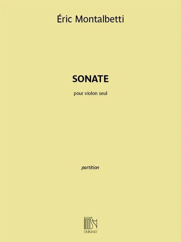 Montalbetti – Sonata For Violin Solo (Softcover Book)