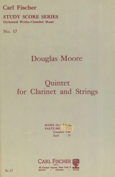 Moore: Clarinet Quintet