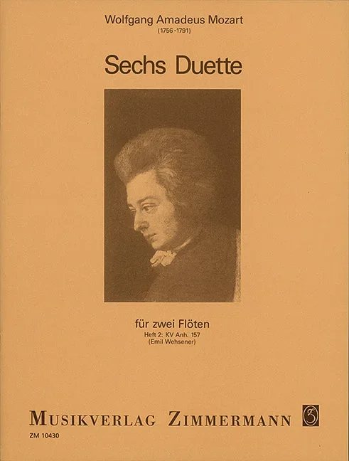 Mozart: 6 Flute Duets, K. Anh. 156, Nos. 4-6 – Volume 2