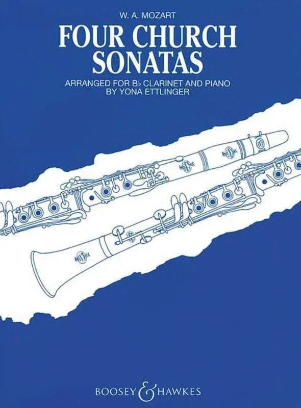 Mozart – 4 Four Church Sonatas Clarinet/Piano (Softcover Book)