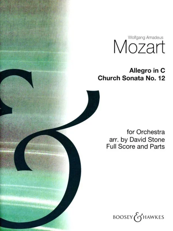 Mozart – Allegro In C Church Sonata No 12 Fo Score/Parts Book