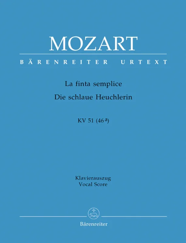 Mozart: La Finta Semplice K51 – Vocal Score