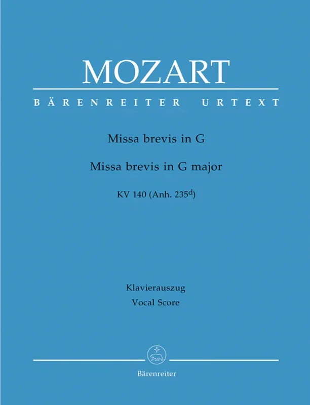 Mozart: Missa Brevis G K140 – Vocal Score