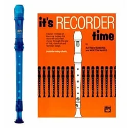 MPI Prism 2-pc Blue Recorder & It’s Recorder Time Book