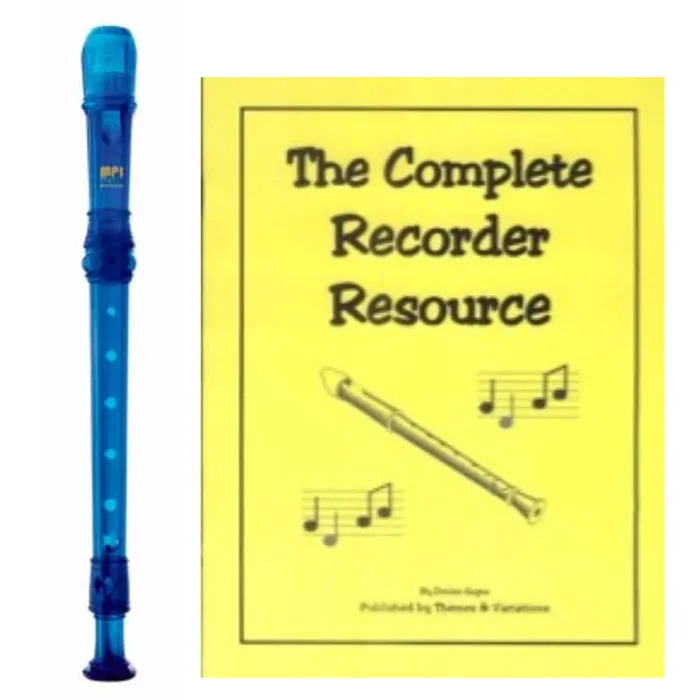 MPI Prism 2-pc Blue Recorder & Recorder Resource Kit Book