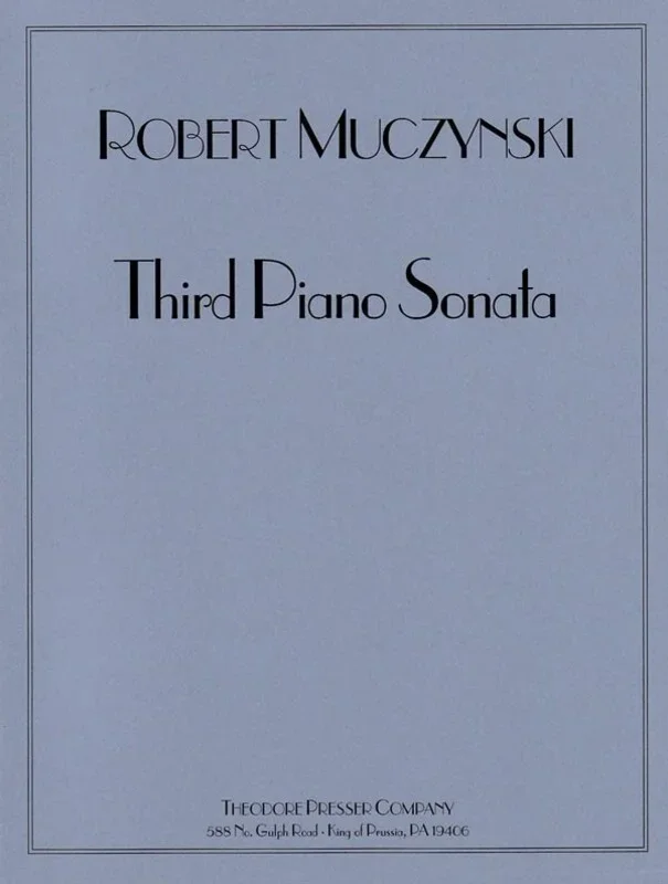 Muczynski – Third Piano Sonata Op 35 (Softcover Book)