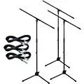 Musician’s Gear Tripod Mic Stand With 20′ Mic Cable 3-Pack Standard