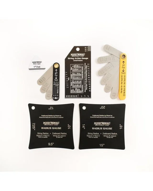 MusicNomad Precision Setup Gauge Tool Kit, 6-Pack