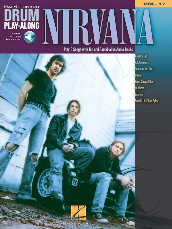 Nirvana Drum Play Along Book/CD V17 (Softcover Book/CD)
