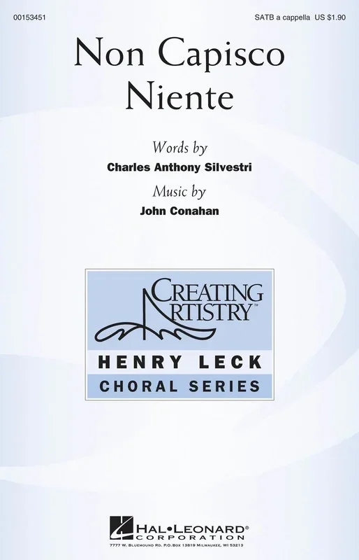 Non Capisco Niente SATB A Cappella (Octavo)