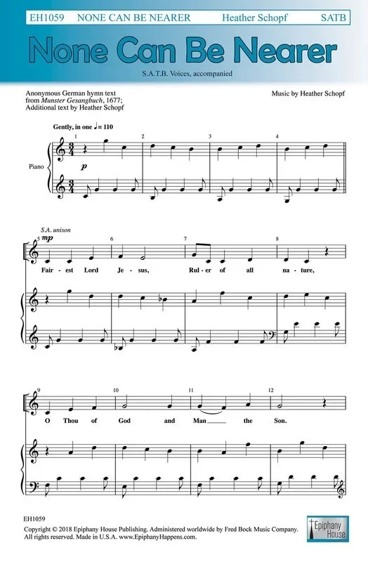 None Can Be Nearer SATB (Octavo)