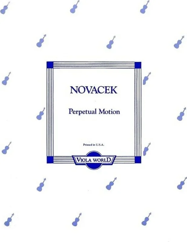 Novacek – Perpetual Motion Viola/Piano (Softcover Book)