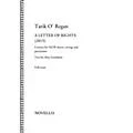 Novello A Letter of Rights (2015) (Cantata for SATB Chorus, Strings and Percussion) Full Score by Tarik O’Regan Standard