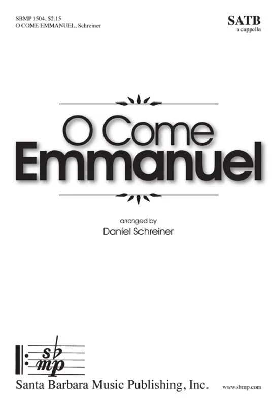 O Come Emmanuel SATB A Cappella (Octavo)