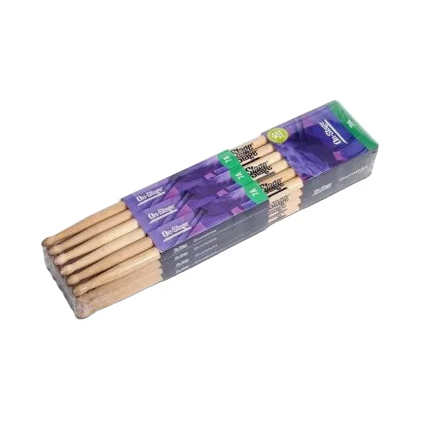 ON STAGE MW7AAMS 7A Maple Drum Sticks, 12 Pairs, Wood Tip
