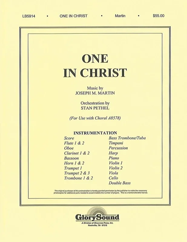 One In Christ Orchestration Book