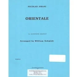 Orientale – Saxophone Quartet (SATB)