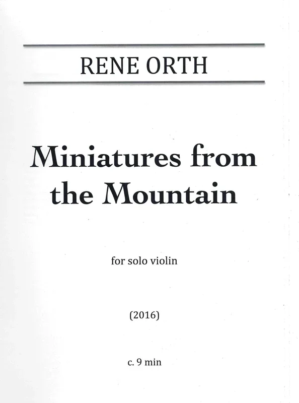 Orth: Miniatures from the Mountain