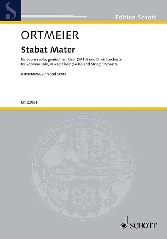Ortmeier – Stabat Mater Vocal Score (Softcover Book)