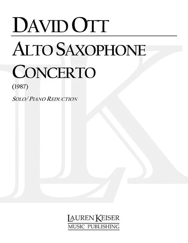 Ott – Alto Saxophone Concerto Alto Sax/Piano (Pod) (Softcover Book)