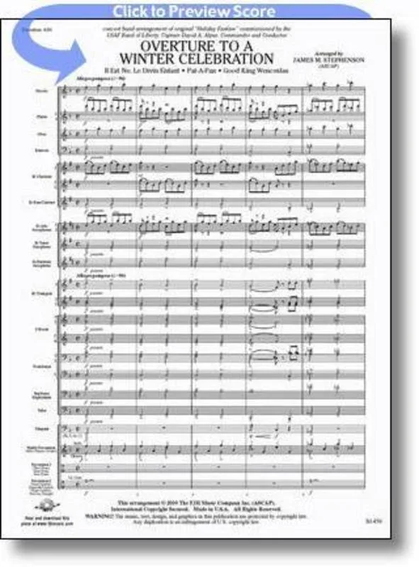 Overture To A Winter Celebration Concert Band Score/Parts Book