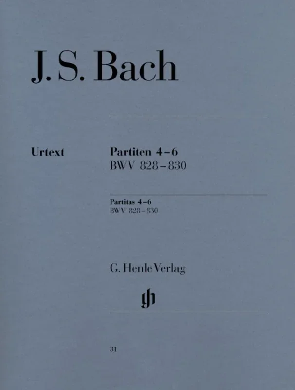 Partitas Book 2 Nos 4-6 Bwv 828-830 Urtext (Softcover Book)