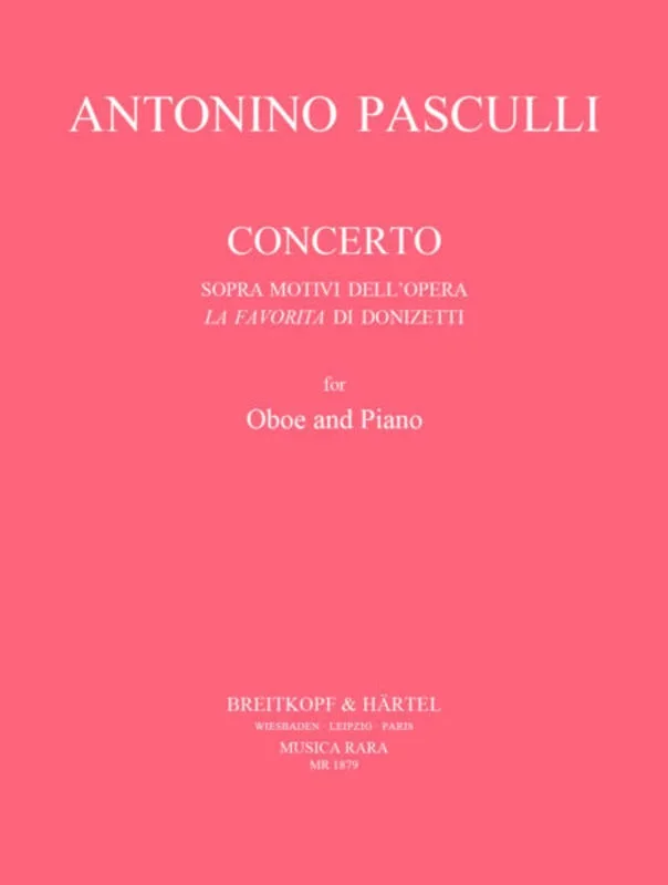 Pasculli – Concerto La Favorita Di Donizetti Oboe/Piano