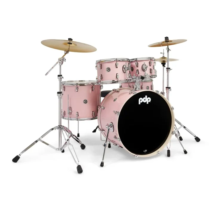 PDP Mainstage 5-piece Pale Rose Sparkle Complete Drum Set – PDMA2215KTPR