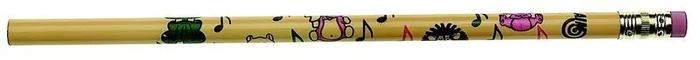 Pencil Musical Animals Assorted Colors