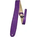 Perri’s 2.5″ Soft Suede with Premium Backing – Adjustable 44.5″-53″ Guitar Strap Purple 44.5 to 53 in.