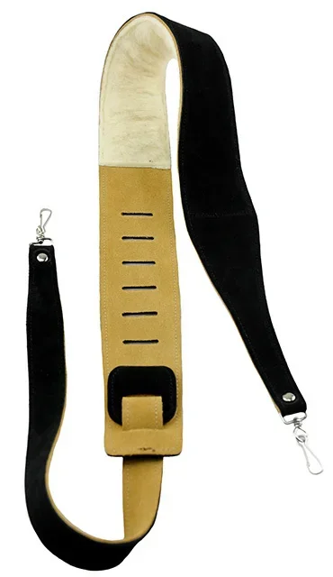 Perris 2.5″ Black Suede Banjo Strap with Metal Hooks
