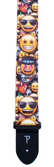 Perris 2.5″ Polyester “Emoji Cool Guitar Design” Licensed Guitar Strap
