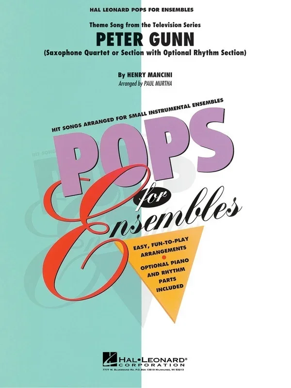 Peter Gunn (Sax Quartet) Pfe1.5 (Music Score/Parts)