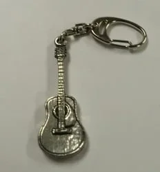Pewter Acoustic Guitar Keyring