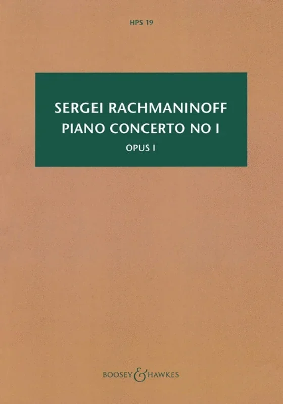 Piano Concerto No 1 F Sharp Min Op 1 Study Sc Book