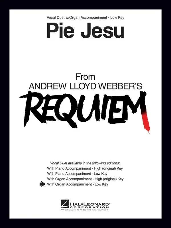 Pie Jesu Vocal Duet Low Voice/Organ (Sheet Music)
